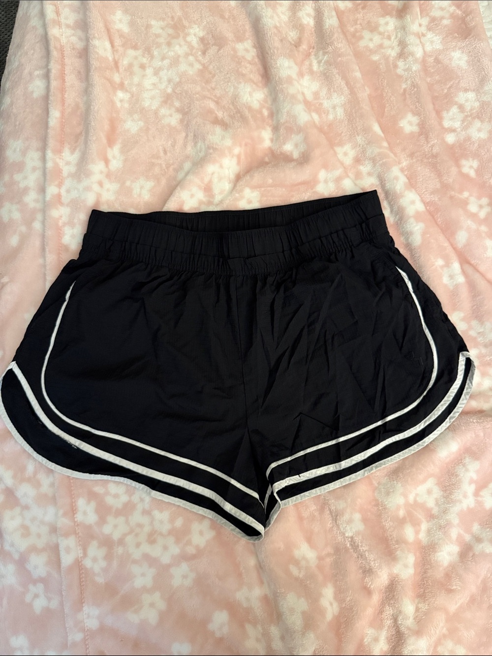 JoyLab Black Athletic Shorts with White Trim
